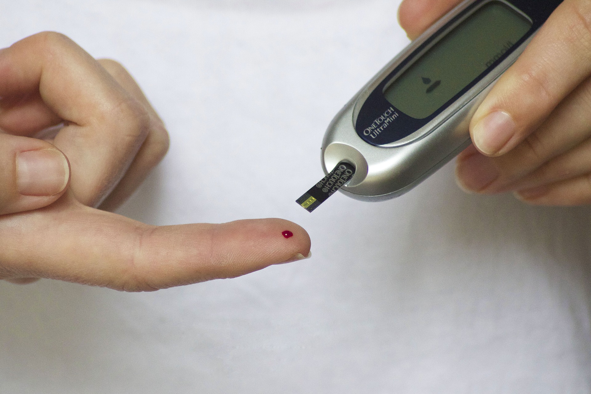 Finger prick diabetes test