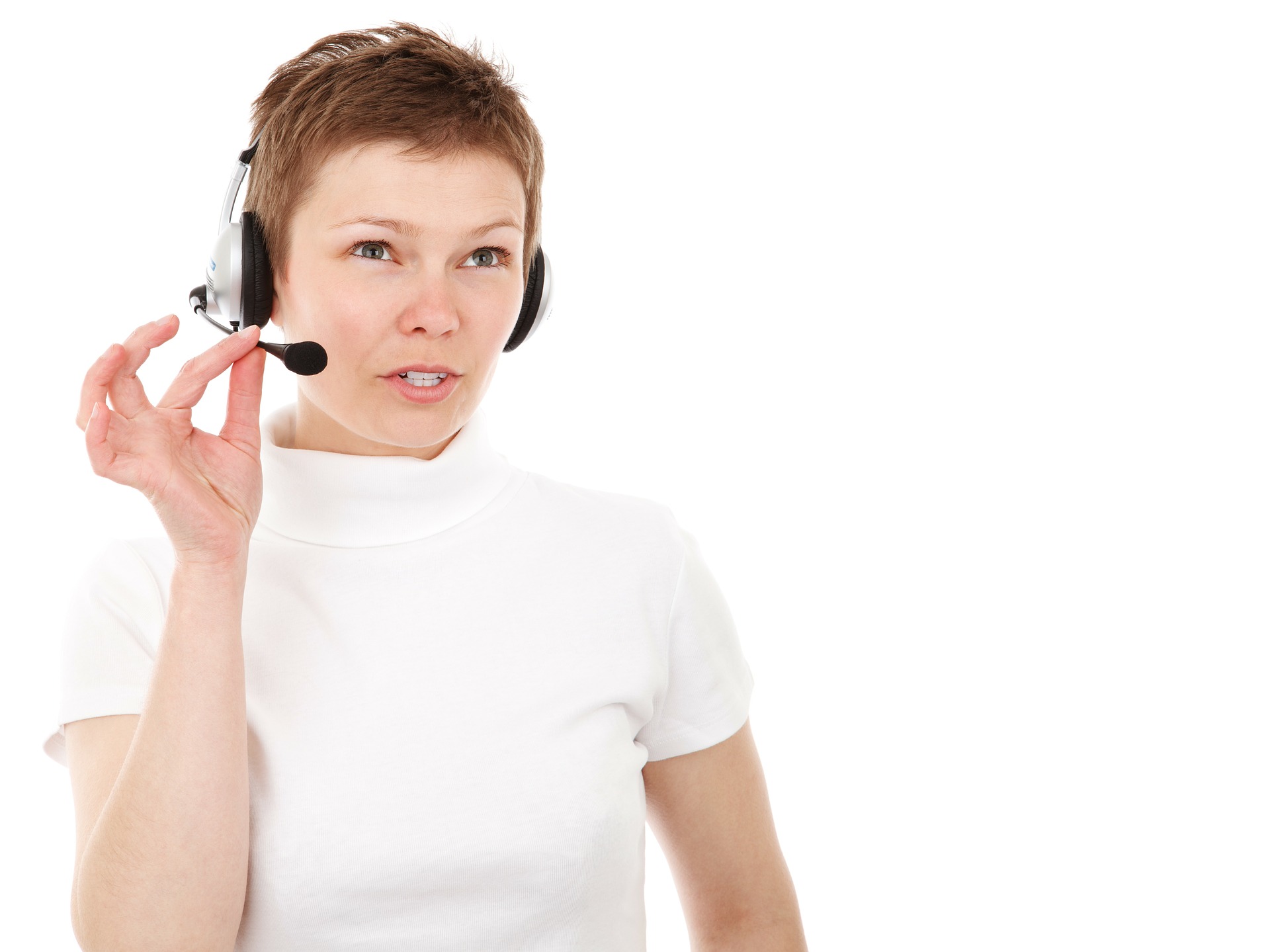 Call centre woman with headset